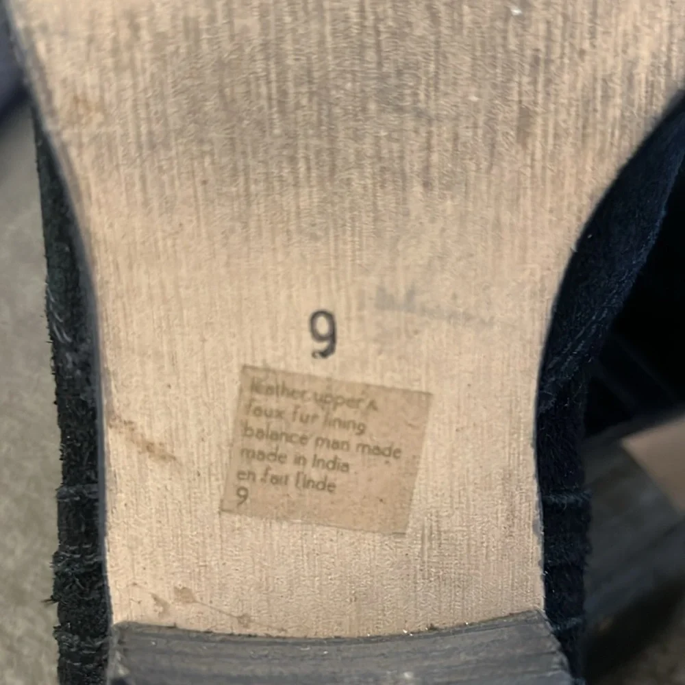 Anthropologie Lied‎ Do faux Fur Suede Ankle Boots  size 9